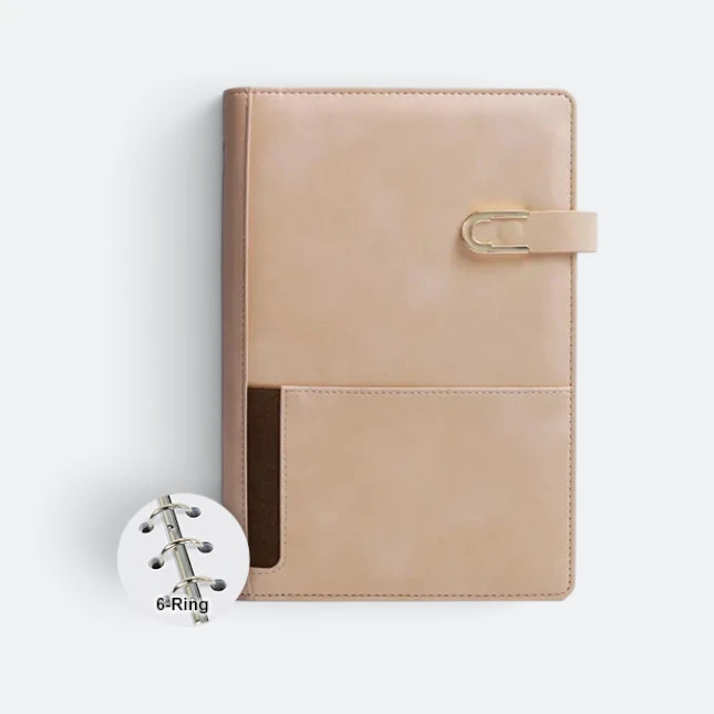 DMA_195_Galaxy_Diary_with_Phone_Pocket_Planner_Biege_6_Ring_Binder Dma195 galaxy planner ( 6-ring / wire-o / combo )