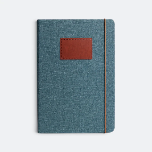 DMA_205_Strauss_Leather_Patch_Notebook_jeansblue Dma205 strauss notebook