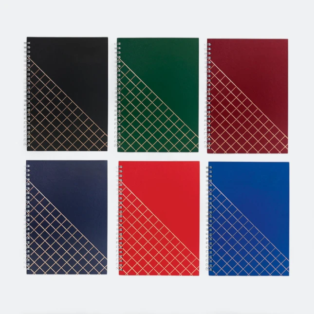DMA_207_Grid_Hard_Cover_Wire_O_Notebook_all_colors Dma207 grid diary ( wire-o )