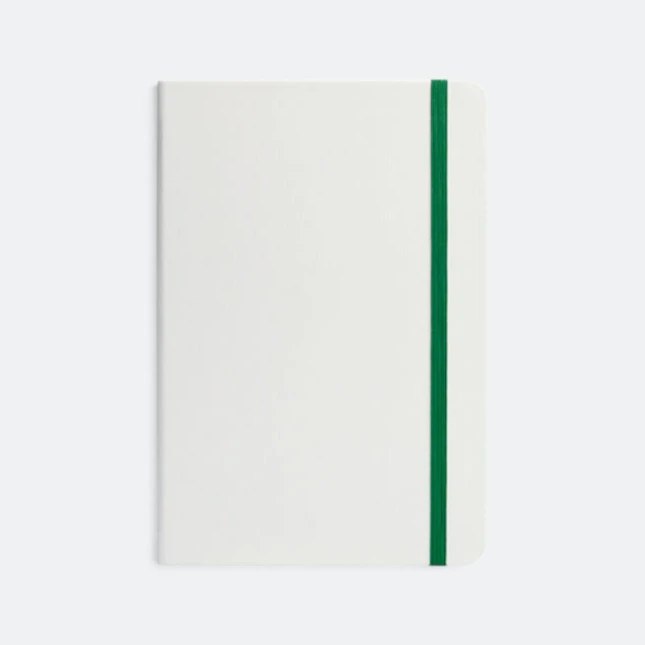 DMA_212_Colourlastic_White_Notebook_DarkGreen Dma212 colourlastic notebook