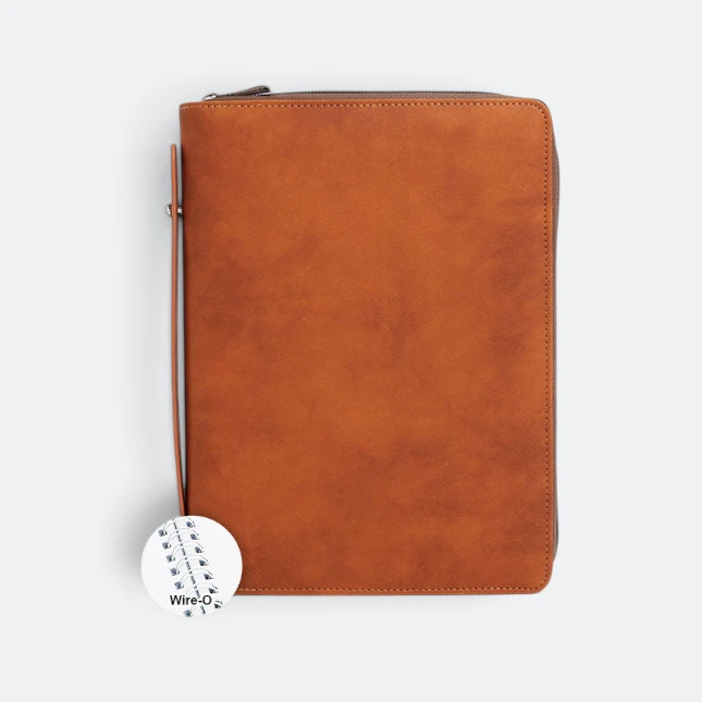 DMA_218_Ziphoria_Grip_brown_wire_o Dma218 ziphoria grip planner ( 6-ring / wire-o / combo )