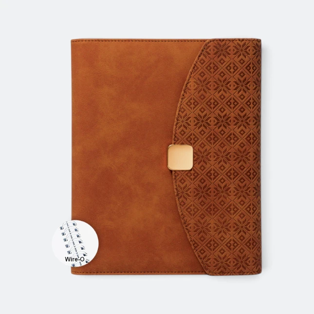 DMA_255_AURA_Organizer_brown_wire_o Dma255 aura planner ( 6-ring / wire-o / combo )