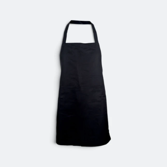 Ap04 unisex apron with 2 pockets black colour view
