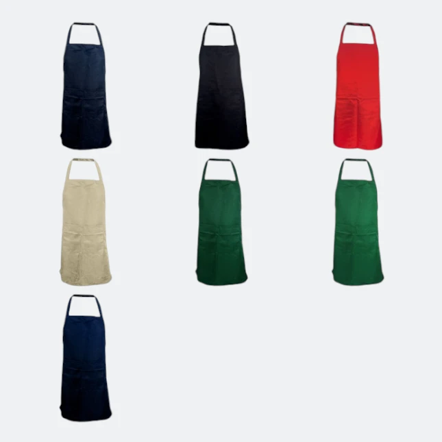 Ap04 unisex apron with 2 pockets all colours