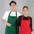 Ap04 unisex apron with 2 pockets worn by model