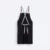 Ap05 unisex apron with multiple pockets black back view