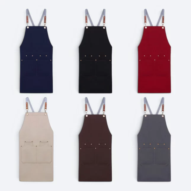 Ap05 unisex apron with multiple pockets all colours