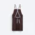 Ap05 unisex apron with multiple pockets dark brown back view