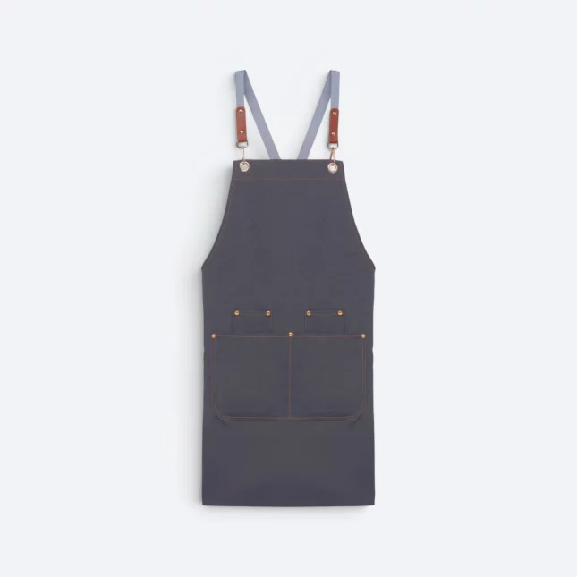 Ap05 unisex apron with multiple pockets dark grey colour view