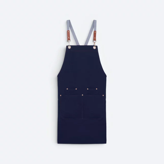 Ap05 unisex apron with multiple pockets navy colour view