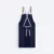 Ap05 unisex apron with multiple pockets navy back view