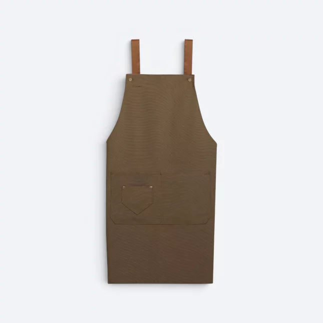 Ap06 unisex h-style apron with multiple pockets coca mocha colour view