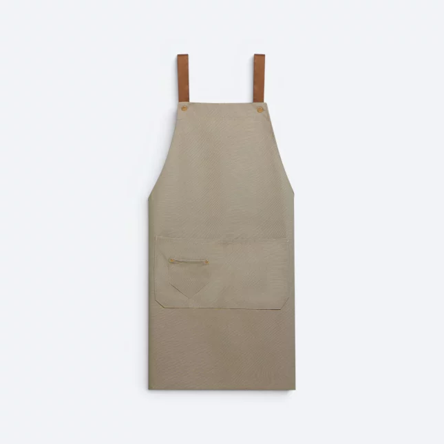 Ap06 unisex h-style apron with multiple pockets khaki colour view