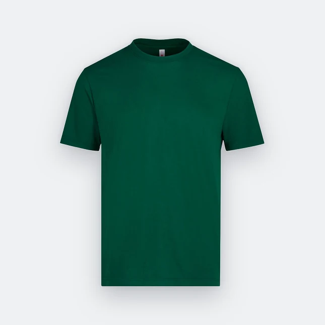 AX01 Axton CVC Cotton Round Neck Basic T-Shirt Forest Green Ax01 axton cvc cotton round neck basic t-shirt forest green colour view