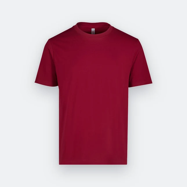 AX01 Axton CVC Cotton Round Neck Basic T-Shirt Maroon Ax01 axton cvc cotton round neck basic t-shirt maroon colour view