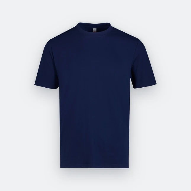 AX01 Axton CVC Cotton Round Neck Basic T-Shirt Navy Pro Ax01 axton cvc cotton round neck basic t-shirt navy pro colour view