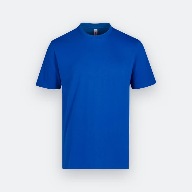 AX01 Axton CVC Cotton Round Neck Basic T-Shirt Royal Ax01 axton cvc cotton round neck basic t-shirt royal colour view