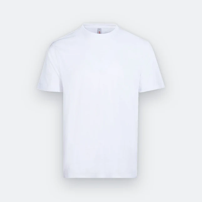 AX01 Axton CVC Cotton Round Neck Basic T-Shirt White Ax01 axton cvc cotton round neck basic t-shirt white colour view