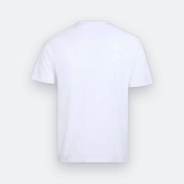 AX01 Axton CVC Cotton Round Neck Basic T-Shirt White Ax01 axton cvc cotton round neck basic t-shirt white back view