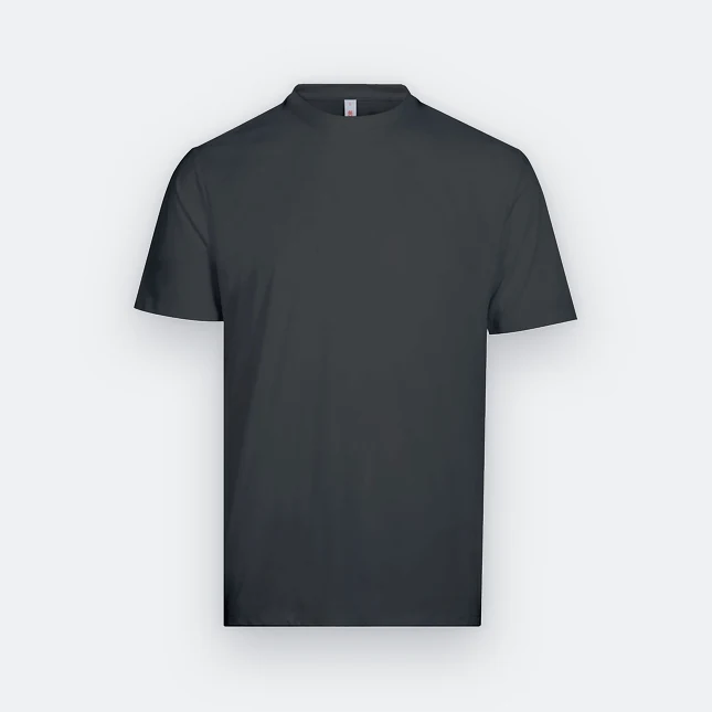 AX03 Axton Polyester (Cotton Feel) Basic T-Shirt Dark Grey Ax03 axton polyester (cotton feel) basic t-shirt dark grey colour view