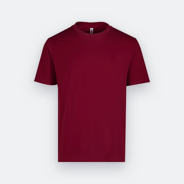 AX03 Axton Polyester (Cotton Feel) Basic T-Shirt Maroon Ax03 axton polyester (cotton feel) basic t-shirt maroon colour view