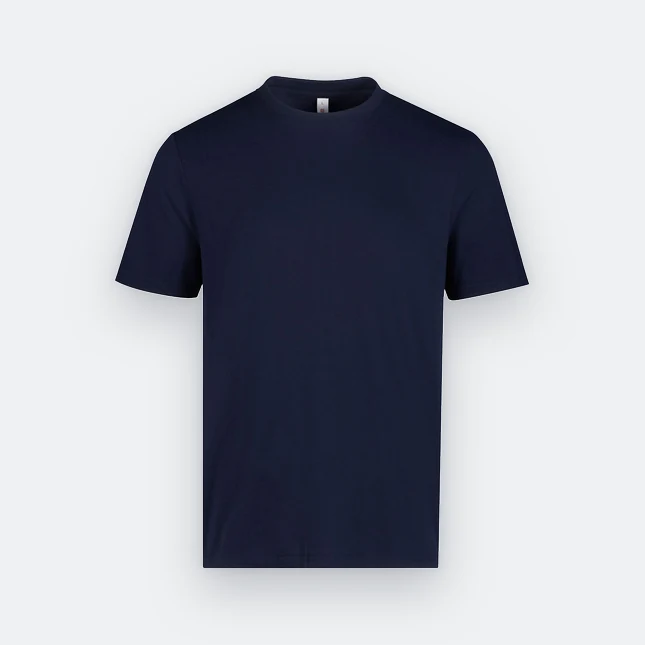 AX03 Axton Polyester (Cotton Feel) Basic T-Shirt Navy Ax03 axton polyester (cotton feel) basic t-shirt navy colour view
