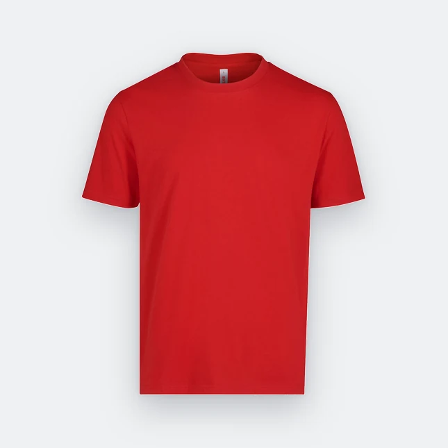 AX03 Axton Polyester (Cotton Feel) Basic T-Shirt Red Ax03 axton polyester (cotton feel) basic t-shirt red colour view
