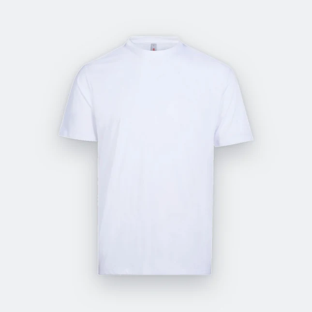 AX03 Axton Polyester (Cotton Feel) Basic T-Shirt White Ax03 axton polyester (cotton feel) basic t-shirt white colour view