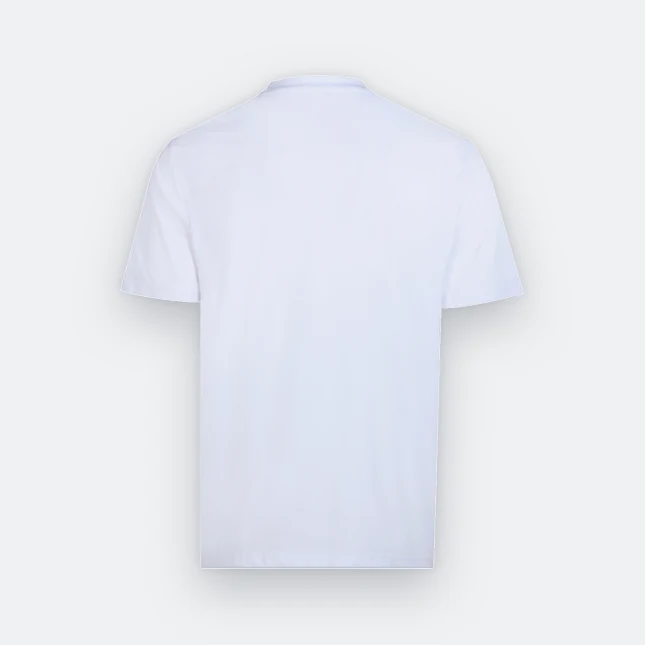 AX03 Axton Polyester (Cotton Feel) Basic T-Shirt White Ax03 axton polyester (cotton feel) basic t-shirt white back view