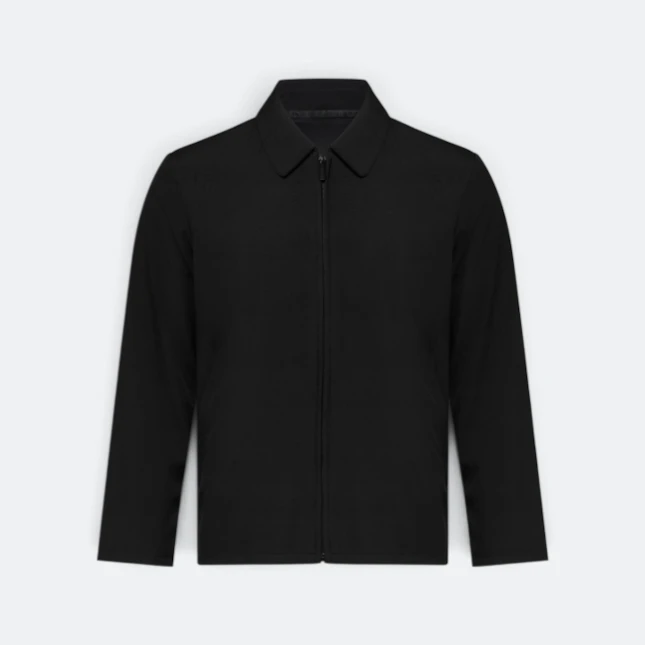 Cj02 corporate jacket unisex full-zip black colour view