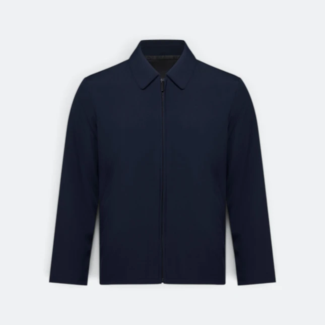Cj02 corporate jacket unisex full-zip navy colour view