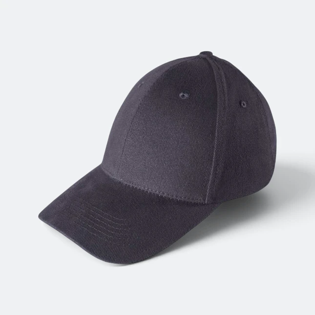 Cp01 cotton baseball cap 6-panel dark grey colour view