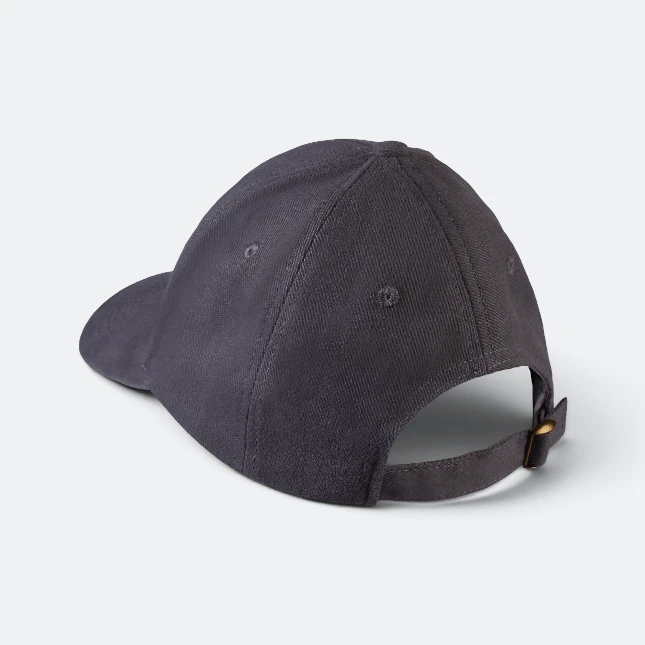 Cp01 cotton baseball cap 6-panel dark grey back view
