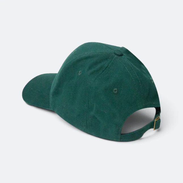 Cp01 cotton baseball cap 6-panel forest green back view