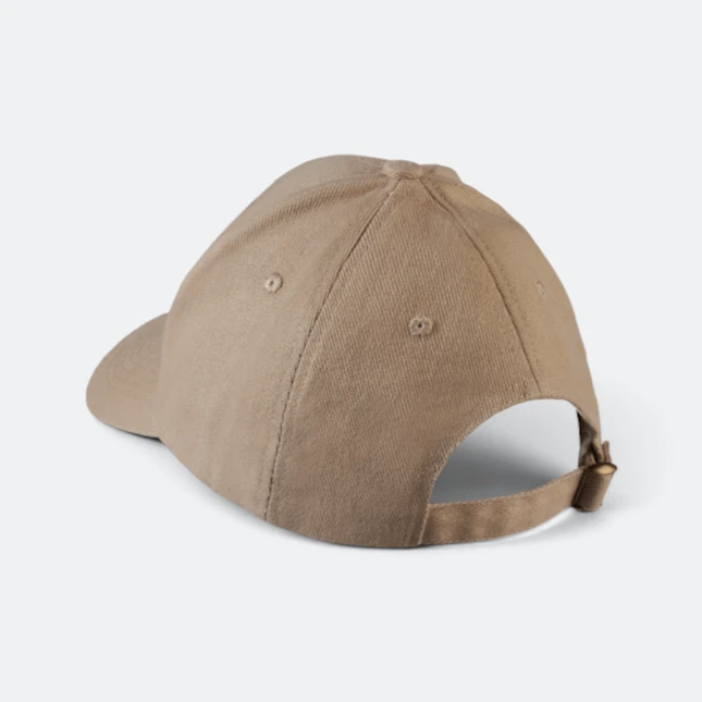 Cp01 cotton baseball cap 6-panel khaki back view