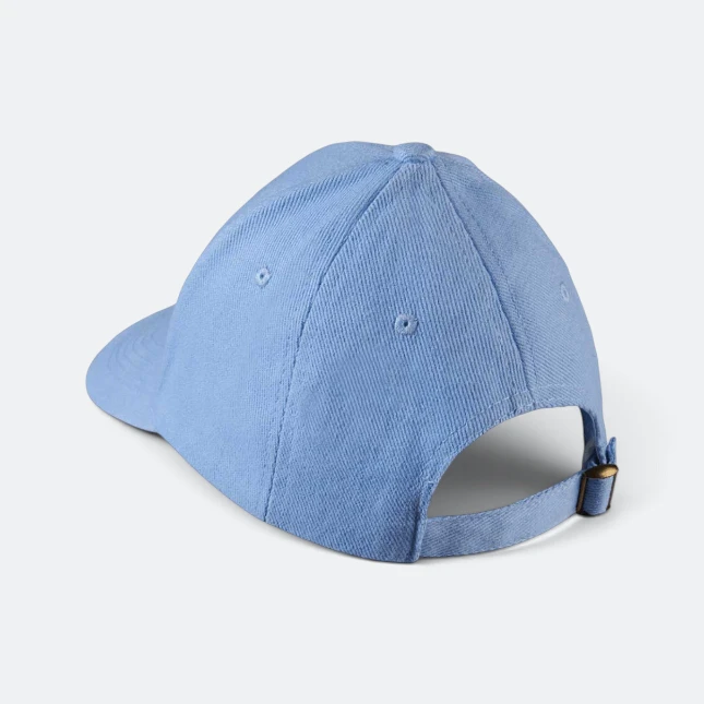 Cp01 cotton baseball cap 6-panel light blue back view