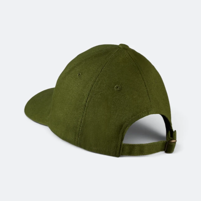 Cp01 cotton baseball cap 6-panel olive back view