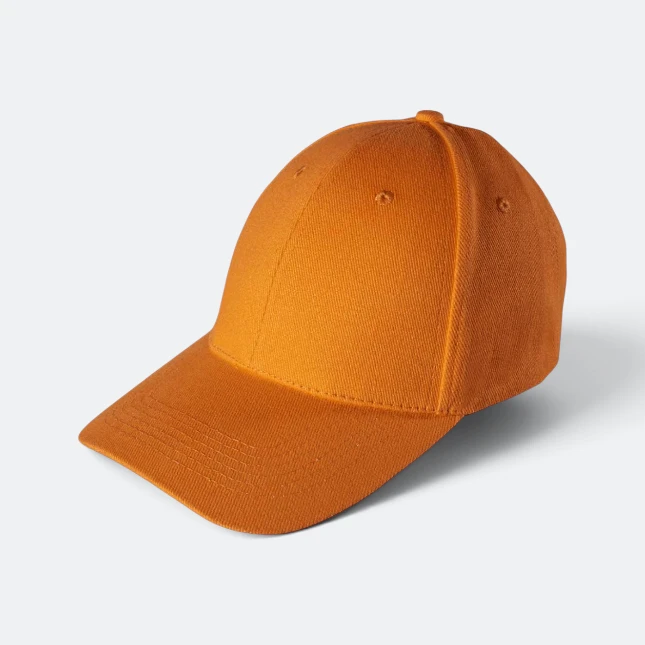 Cp01 cotton baseball cap 6-panel orange colour view