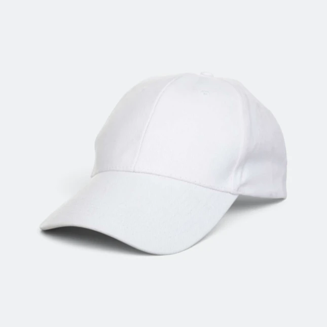 Cp01 cotton baseball cap 6-panel white colour view