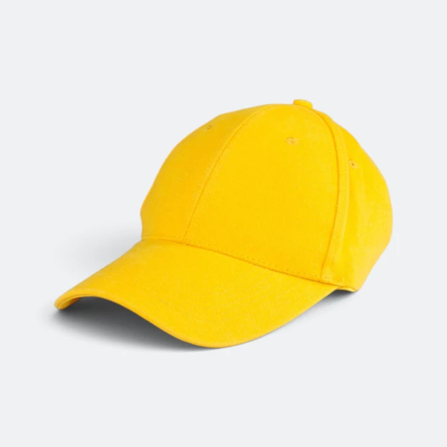 Cp01 cotton baseball cap 6-panel yellow colour view