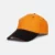 Cp04 cotton baseball cap two-tone orange-black colour view