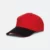 Cp04 cotton baseball cap two-tone red-black colour view