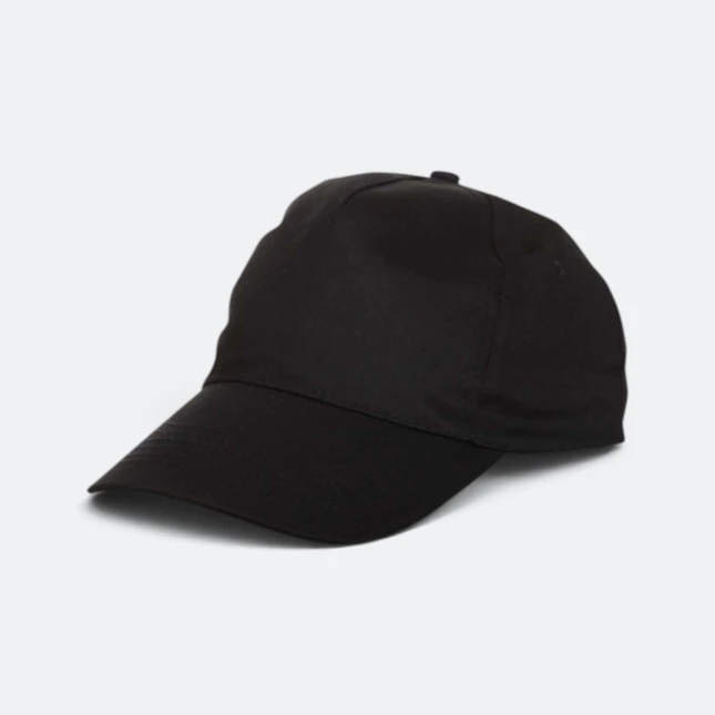 CP05 Polyester Baseball Cap 5-Panel Velcro Black Cp05 polyester baseball cap 5-panel velcro black colour view
