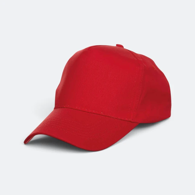 CP05 Polyester Baseball Cap 5-Panel Velcro Red Cp05 polyester baseball cap 5-panel velcro red colour view