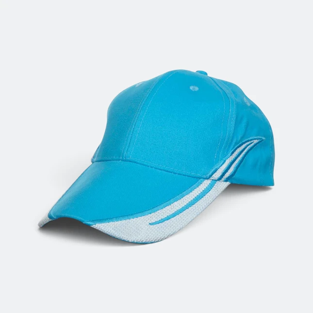 Cp12 cotton baseball cap contrast two-tone light blue-white colour view