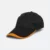 Cp13 polyester baseball cap two-tone black-orange colour view
