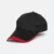 Cp13 polyester baseball cap two-tone black-red colour view