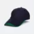 Cp13 polyester baseball cap two-tone navy-green colour view