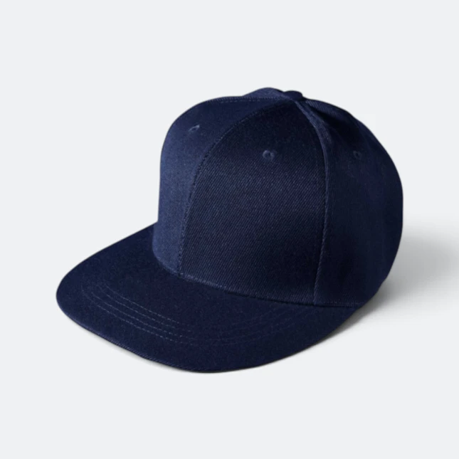 Cp23 polyester snapback cap navy colour view