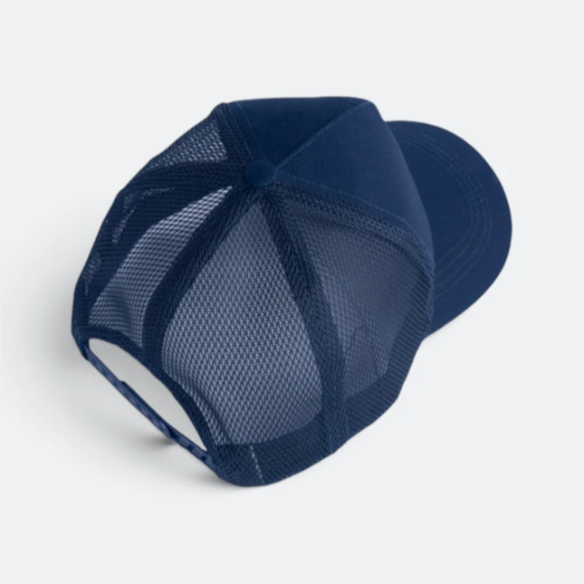 Cp26 cotton trucker cap navy back view
